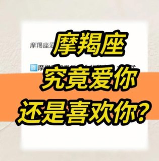 摩羯座爱人是凭感觉吗还是爱你