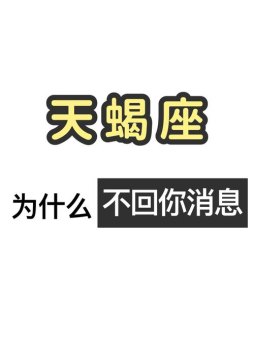 天蝎座回消息就代表不喜欢吗