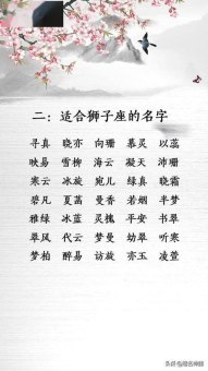 狮子座专属名字可复制吗