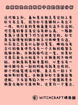 狮子座和水瓶座有共同点吗